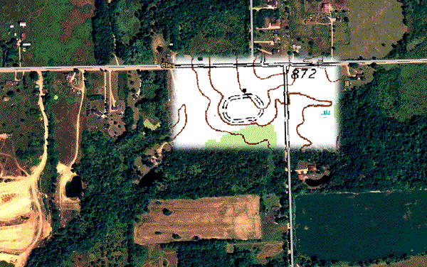 Imlay City Speedway - Aerial And Topo